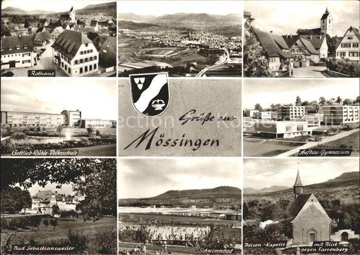 Moessingen Aufbau Gymnasium Schwimmbad Rathaus Gottlieb Ruehle Volksschule