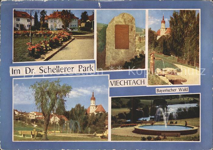 Viechtach Bayerischer Wald Im Dr. Schellerer Park Gedenktafel Brunnen