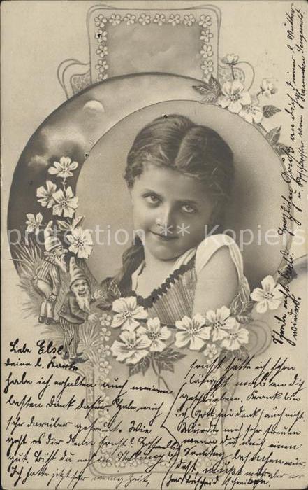 Zwerge Dwarfs Nains Kind Blumen