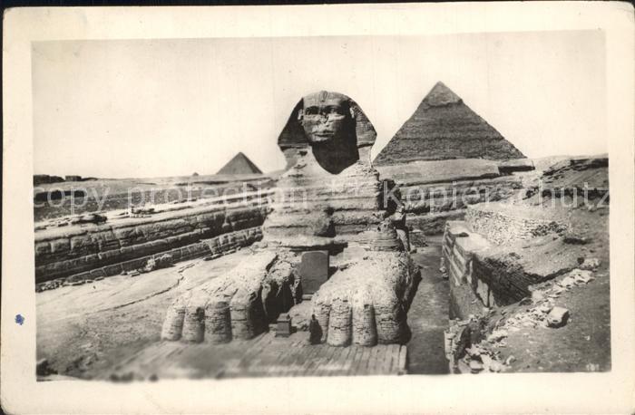 Cairo Egypt Sphinx-Temple Chephren-Pyramide