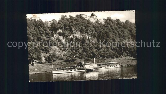 Dampfer Seitenrad Kaiser Wilhelm Schloss Fuerstenberg Weser