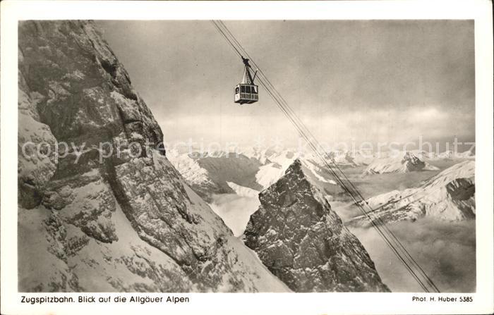 Foto Huber H. Nr. 5385 Zugspitzbahn Allgäuer Alpen