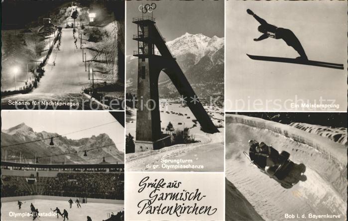 Ski-Flugschanze Olympiaschanze Garmisch-Partenkirchen Wintersport Bobsport