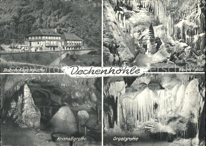 Hoehlen Caves Grottes Dechenhöhle Bahnhofsgaststätte Kaiserha