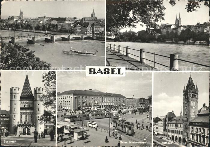 Strassenbahn Mustermesse Basel Rathaus Spalentor