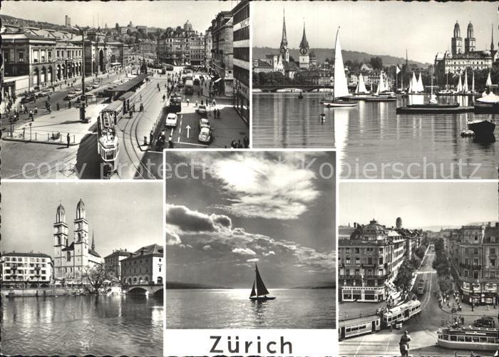 Strassenbahn Zuerich Segelboote