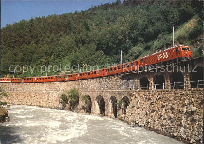 Eisenbahn Glacier-Express Rhone Moerel