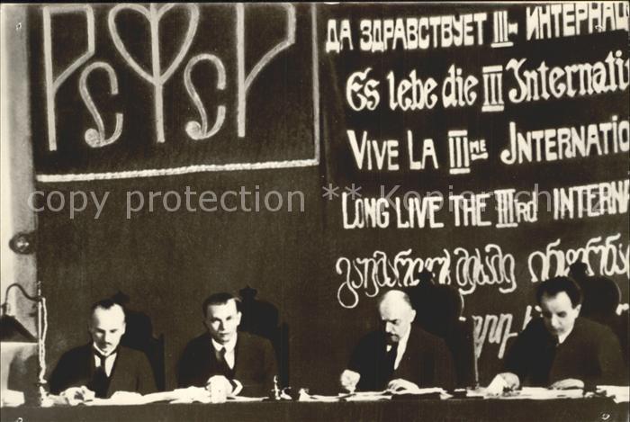 Politik Geschichte Praesidium Gruendungskongress Moskau 1919 Lenin Platten Kling