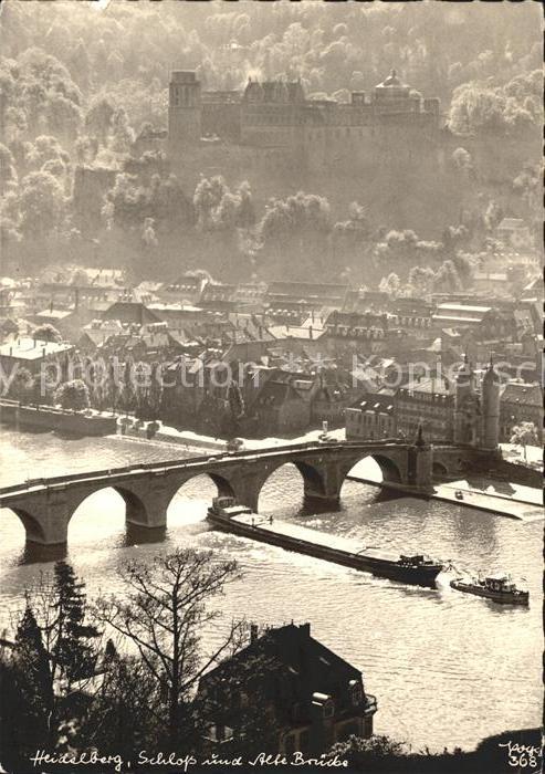 Foto Popp Nr. 368 Heidelberg Schloss Alte Brücke