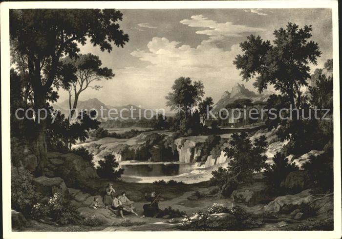 Kuenstlerkarte Johann Martin von Rohden Italienische Landschaft