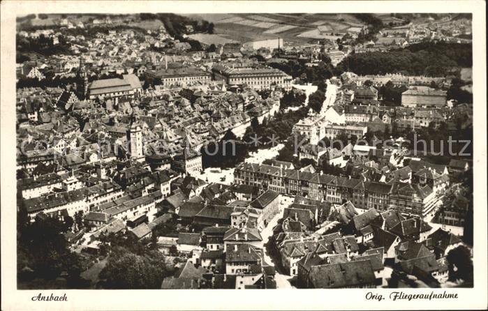 Ansbach Mittelfranken Fliegeraufnahme