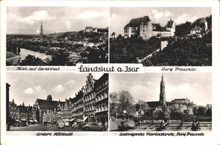 Landshut Isar Burg Trausnitz Ludwigwehr Martinskirche untere Altstadt