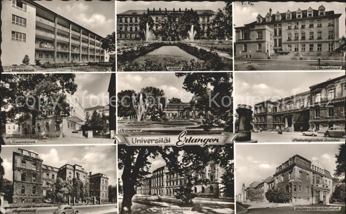 ERLANGEN Bayern Schloss Ohrenklinik Universitaetsbibliothek Kinderklinik