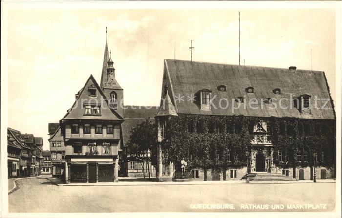 Quedlinburg Harz Rathaus Marktplatz