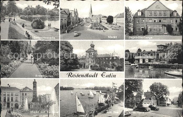 Eutin Schleswig-Holstein Bootshaus Markt Schloss Jugendherberge Rathaus