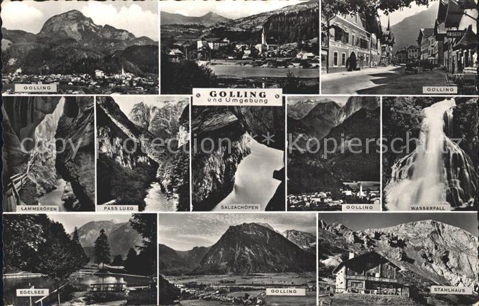 Golling Salzach Lammeroefen Pass Lueg Salzachoefen Wasserfall Stahlhaus