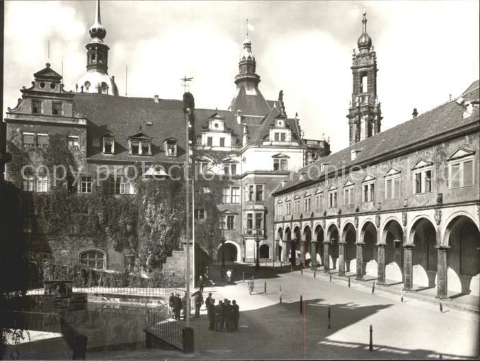 DRESDEN Elbe Residenzschloss Kanzleihaus Georentor Lange Galerie Schlossturm Kat