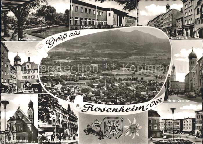 Rosenheim Bayern Riedergarten Mittertor Ludwigplatz Heilig Geist Strasse Bahnhof