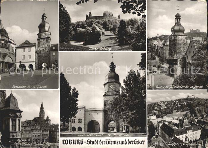 Coburg Bayern Veste Spitaltor Marktplatz