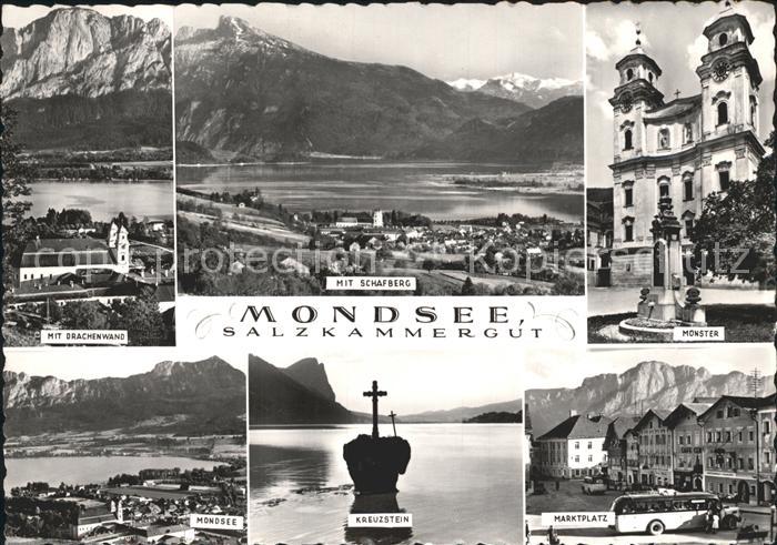 Mondsee Salzkammergut Schafberg Drachenwand Kreuzstein Marktplatz Muenster