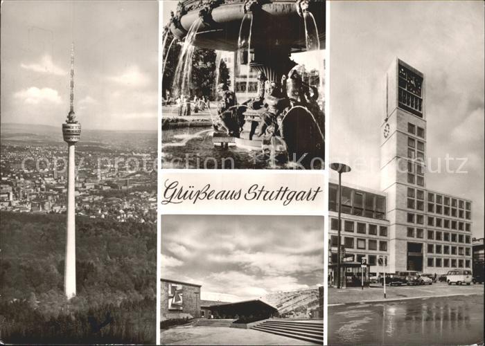 STUTTGART  CITY Bahnhof Brunnen Fernsehturm