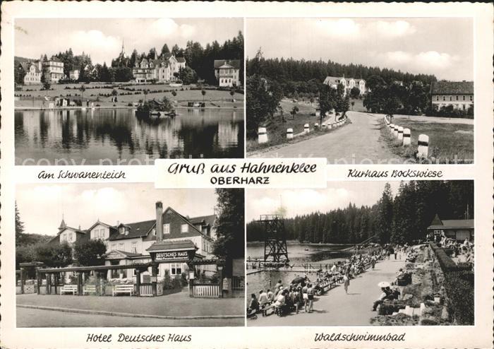 Hahnenklee-Bockswiese Harz Schwanenteich Kurhaus Bockswiese Waldschwimmbad Hotel