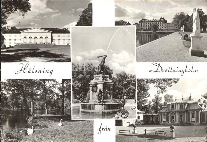 Haelsning Drottningholm Brunnen Park Schloss