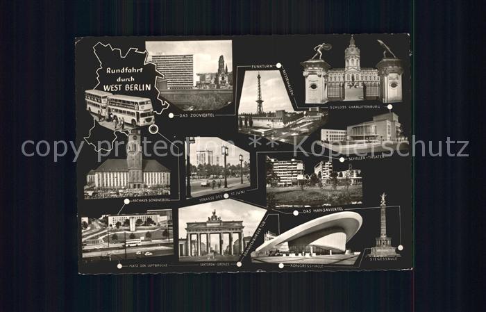 BERLIN  CITY Zooviertel Schloss Charlottenburg Funkturm Schiller-Theater Rathaus