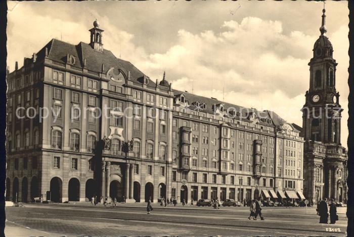 DRESDEN Elbe Haus Altmarkt Kreuzkirche