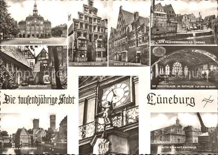 LueNEBURG  CITY Roter Hahn Rathaus Giebelhaus Heilige Geiststrasse