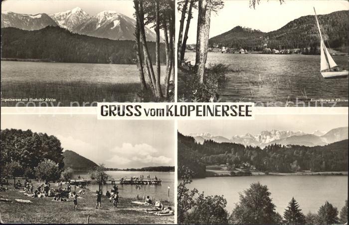 Klopeinersee Hochobir Kaernten Segelboot