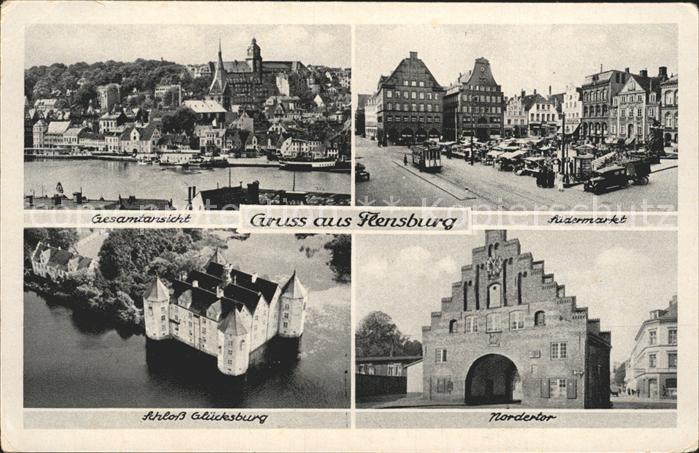 Flensburg Schloss Gluecksburg Nordertor Markt