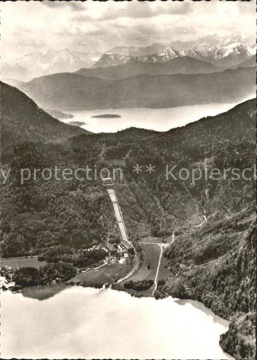 Kochel See Walchenseekraftwerk Fliegeraufnahme