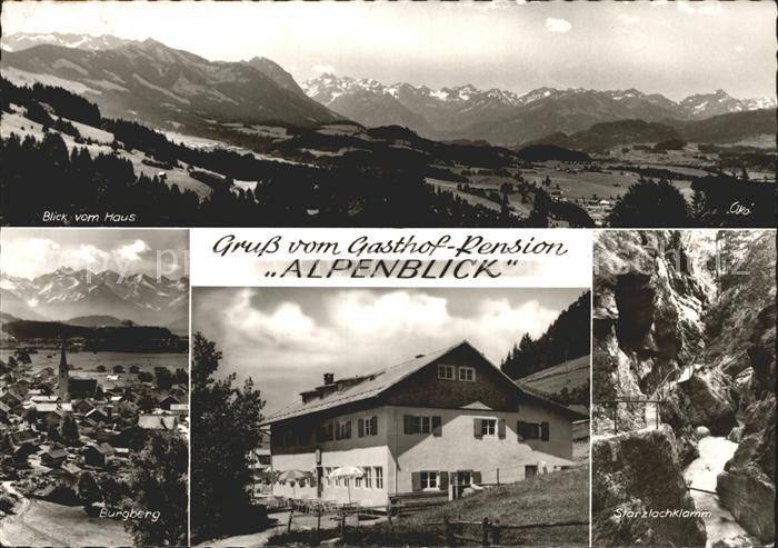 Sonthofen Oberallgaeu Gasthof Pension Alpenblick Starzlachkamm Burgberg
