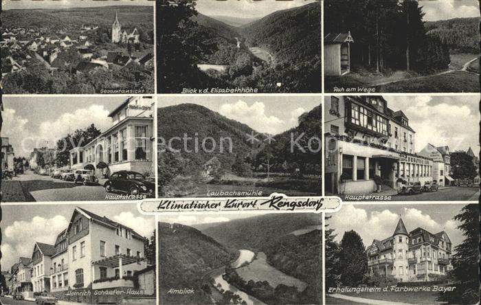 Rengsdorf Gesamtansicht Blick von der Elisabethhoehe Ruh am Wege Hauptstr Laubac