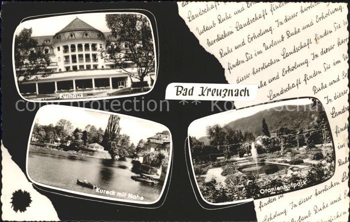 Bad Kreuznach Kurhaus Kureck mit Nahe Oranienhofpark