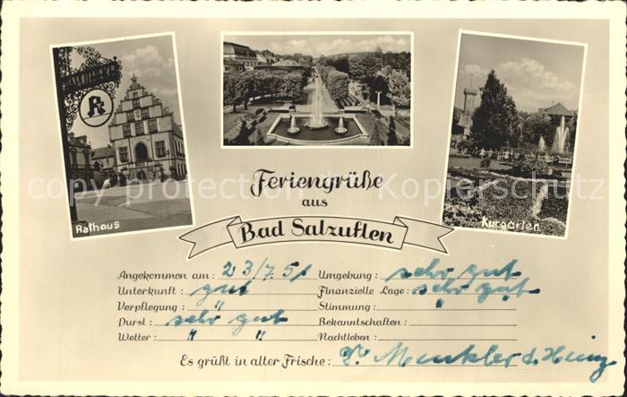 Bad Salzuflen Rathaus Kurpark Fontaene Kurgarten