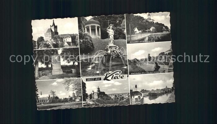 Kleve Schwanenburg Amphitheater Pallas Athene Schuesterken Brunnen Spoykanal Joh