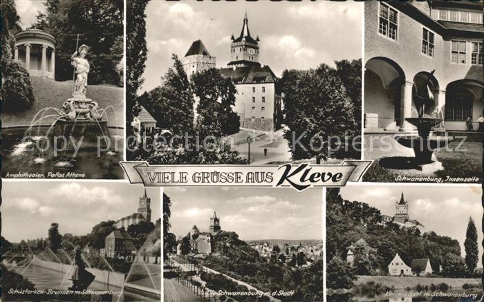 Kleve Amphitheater Pallas Athene Schwanenburg Innenseite Schuesterken Brunnen St
