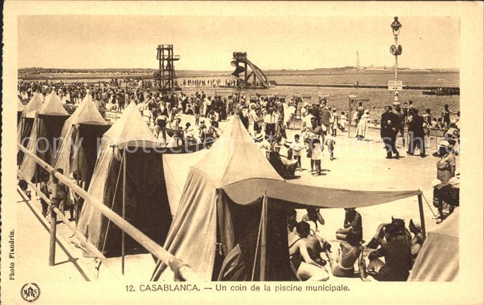 Casablanca Un coin de la piscine municipale