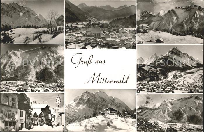 Mittenwald Bayern Panorama Orts und Teilansichten