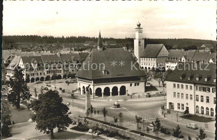 FREUDENSTADT BW Marktplatz mit Stadt und Rathaus
