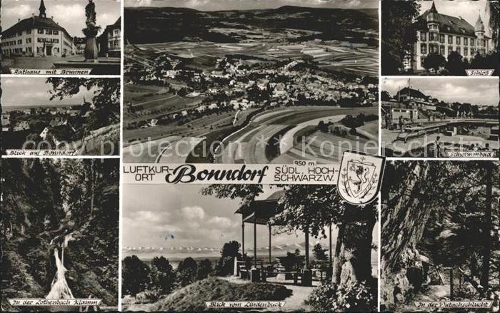 Bonndorf Schwarzwald Rathaus Brunnen Total Schloss Schwimmbad Lindenbuck Wutachs