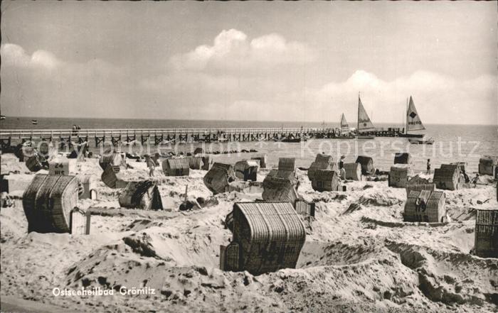 Groemitz Ostseebad Strandpartie Seebruecke