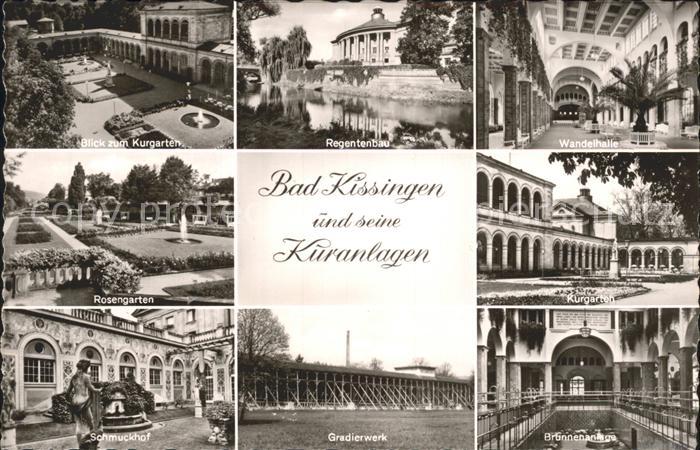 Bad Kissingen Kurgarten Regentenbau Wandelhalle Rosengarten Schmuckhof Gradierwe