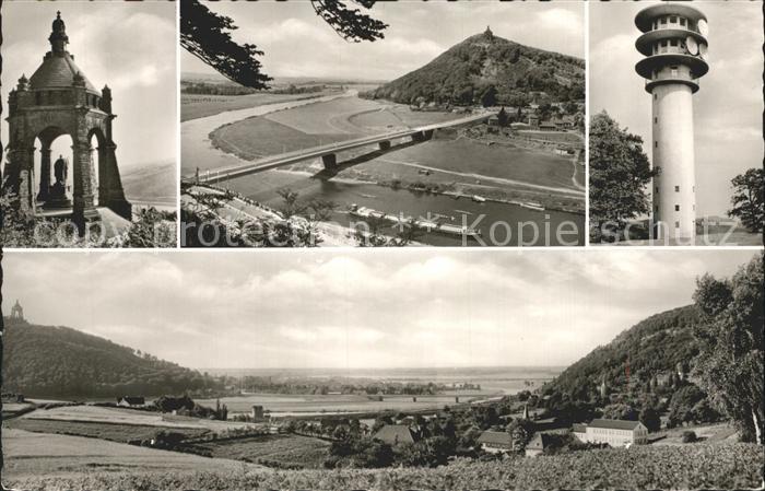 Porta Westfalica Kaiser Wilhelm Denkmal Totalansicht Bismarkturm Hausberge Panor