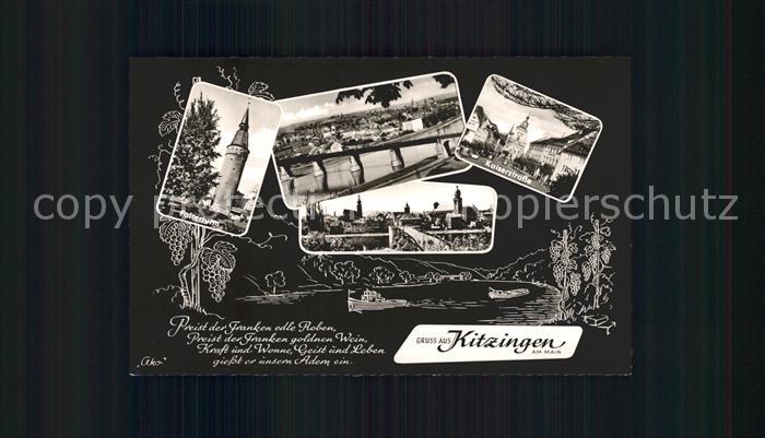 Kitzingen Main Falterturm Bruecke Kaiserstrasse Stadtansicht