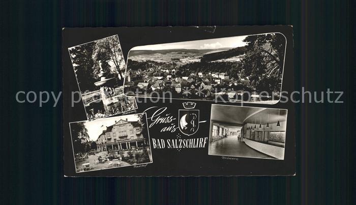 Bad Salzschlirf Totalansicht Brunnen Kurhaus Wandelhalle