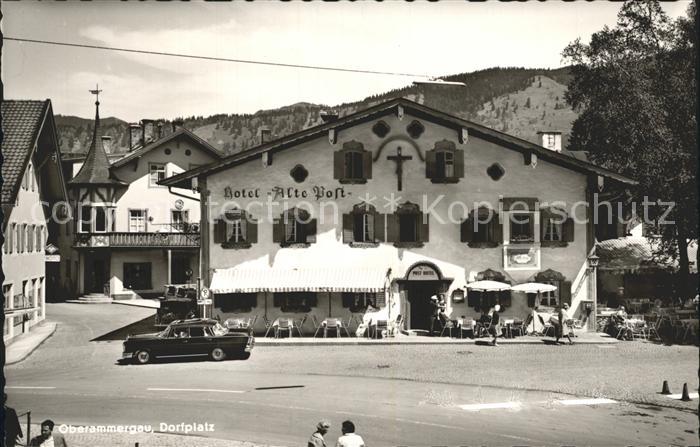 OBERAMMERGAU Bayern Dorfplatz Hotel Alte Post