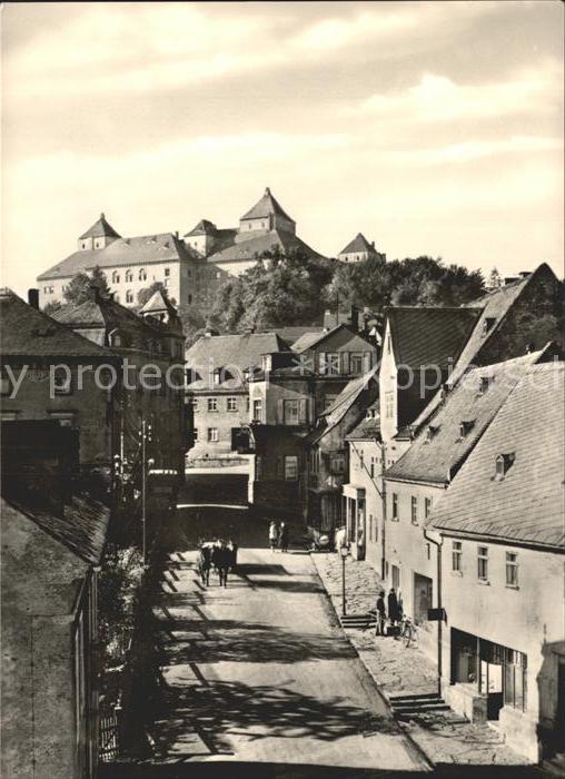 Augustusburg Teilansicht mit Burgblick